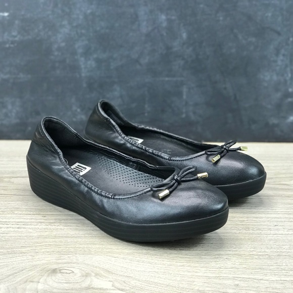 superbendy leather ballet flats